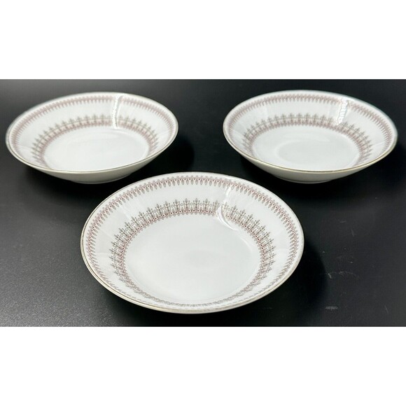 Noritake Nina Pattern Fruit Dessert Bowls with Gold Trim Set of 3 Made in Japan - Picture 1 of 5